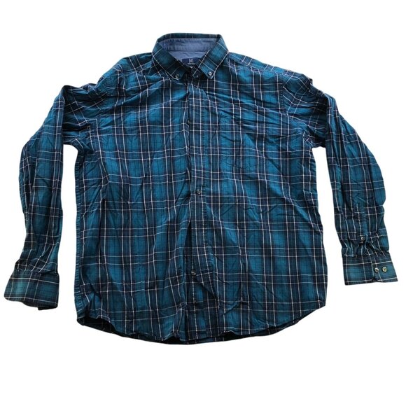 George Mens Shirt Large Lot of Three Classic Plaid Long Sleeve Button Down Y2K - Picture 3 of 15